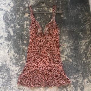 Storia Pink Leopard Mini Dress